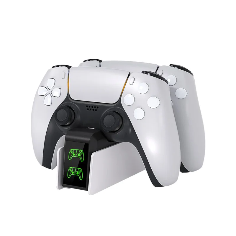 Carregador rápido duplo para ps5, suporte de controle sem fio para sony playstation 5, gamepad