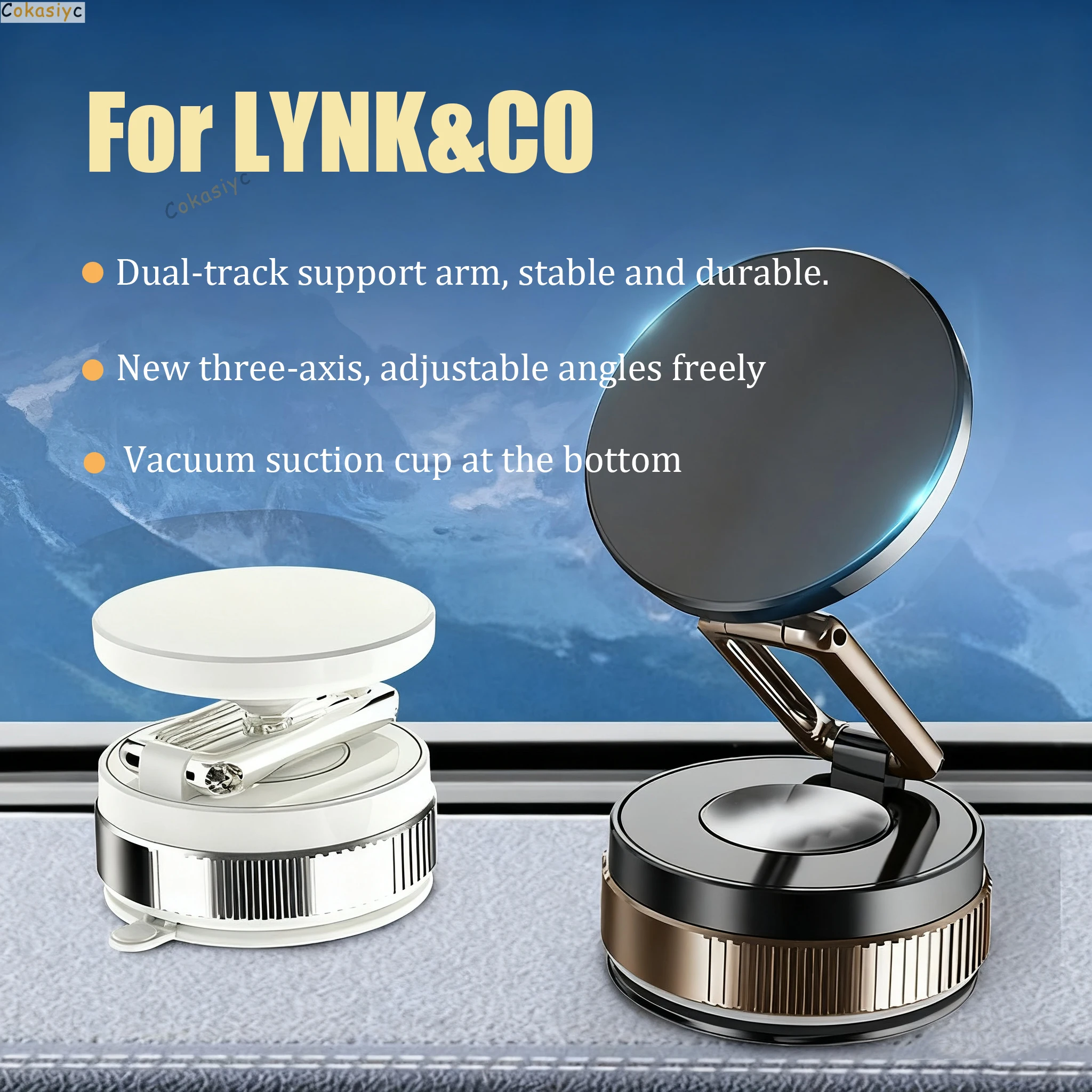 سيارة فراغ حامل هاتف مغناطيسي المحمولة طوي للتدوير شفط كأس حامل ل LYNK & CO 900 LYNKCO 09 01 18 03 05 06 07 #1