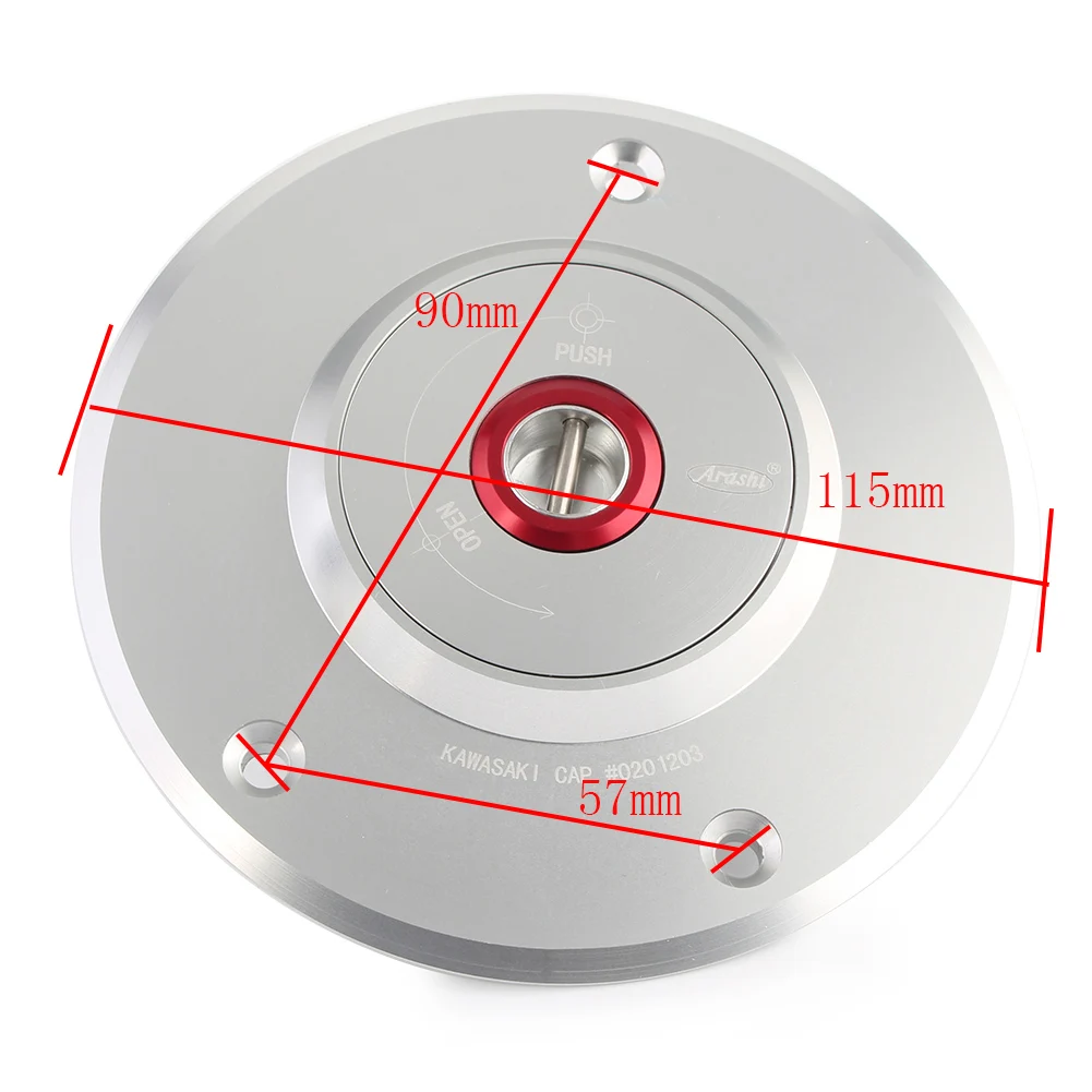 Motorcycle Fuel Filler Cover Gas Tank Cap with Key For Kawasaki Z750 Z1000 ZX9R ZX-6R ZX-10R ZRX1200 ZZR1400 ZX6R ZX10R Ninja