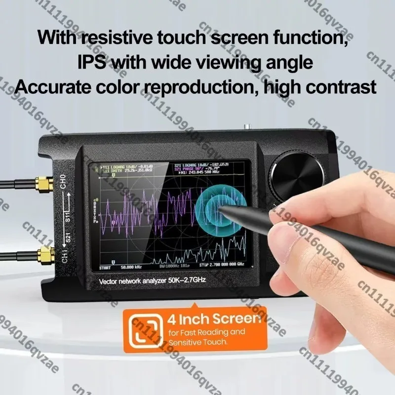 NanoVNA-H4 Upgraded Antenna Analyzer, 4-inch IPS LCD Display, 50KHz 2.7GHz