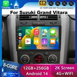 Android 15 Carplay Auto 4G+WiFi DSP For Suzuki Grand Vitara 2005-2015 Car Radio Multimedia Video Player GPS Head Unit Stereo BT