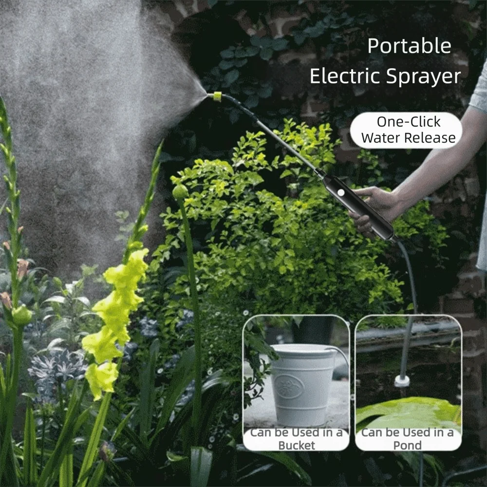 

2/3/5m Pipe Electric Sprayer Wand Rechargeable Adjustable Nozzle Garden Sprayer Wand High-Pressure Multi Hole Nozzle