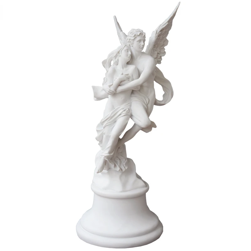 Unique Nordic Style Plaster Figurine of Cupid Statue Ornament for Couples Home Decor