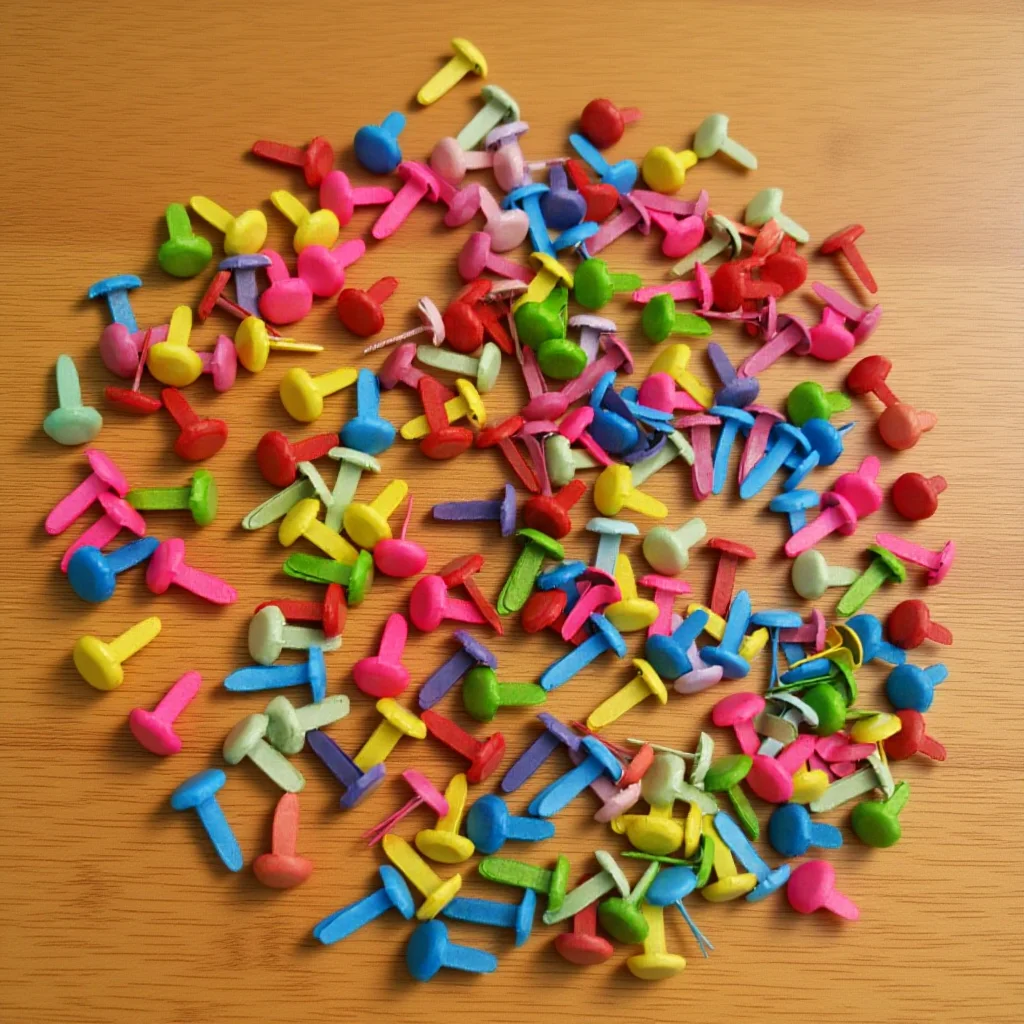 

100Pcs Colorful Mini Two-Legged Brads Split Design Paper Craft Scrapbooking DIY Tool Handmade Materials 4.5mm