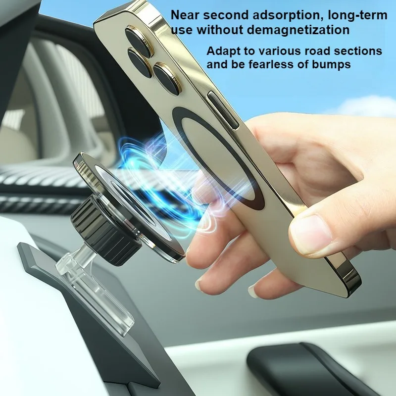 For Tesla Model Y Juniper Highland 2025 2026 Magnetic Phone Stand Mobile Base Delivery Magnet Sheet Car Accessories Decorations