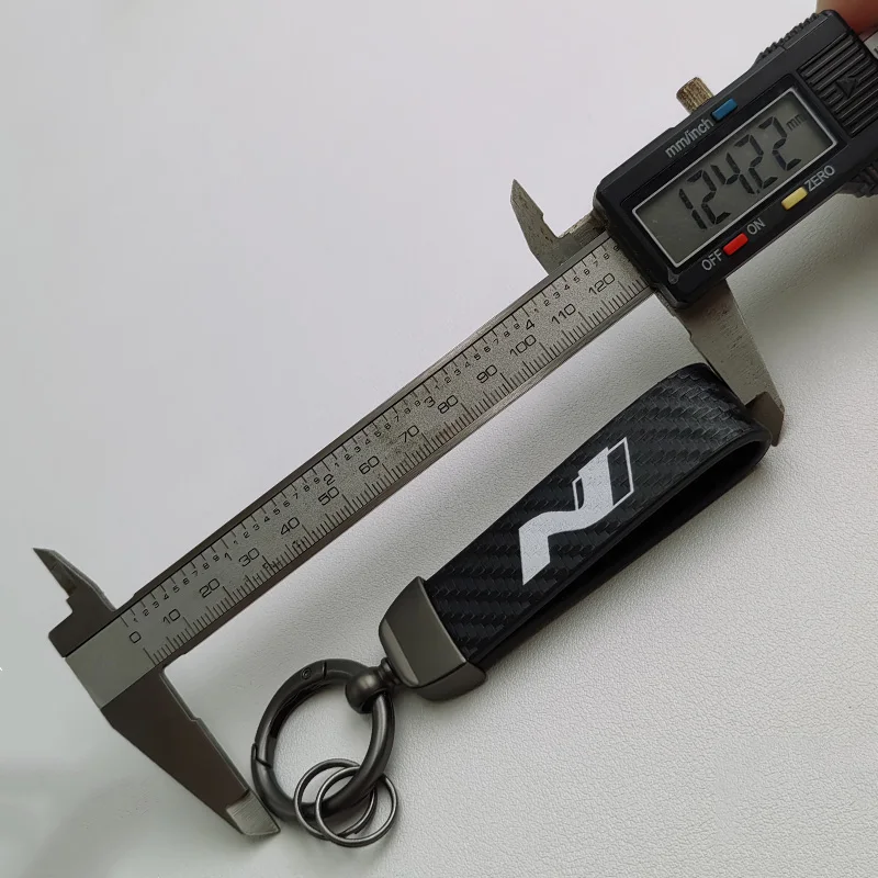 سلسلة مفاتيح من الجلد الكربوني N Line ، حلقة مفاتيح شعار NLine ، حلقات سلسلة المفاتيح ، شعار #5