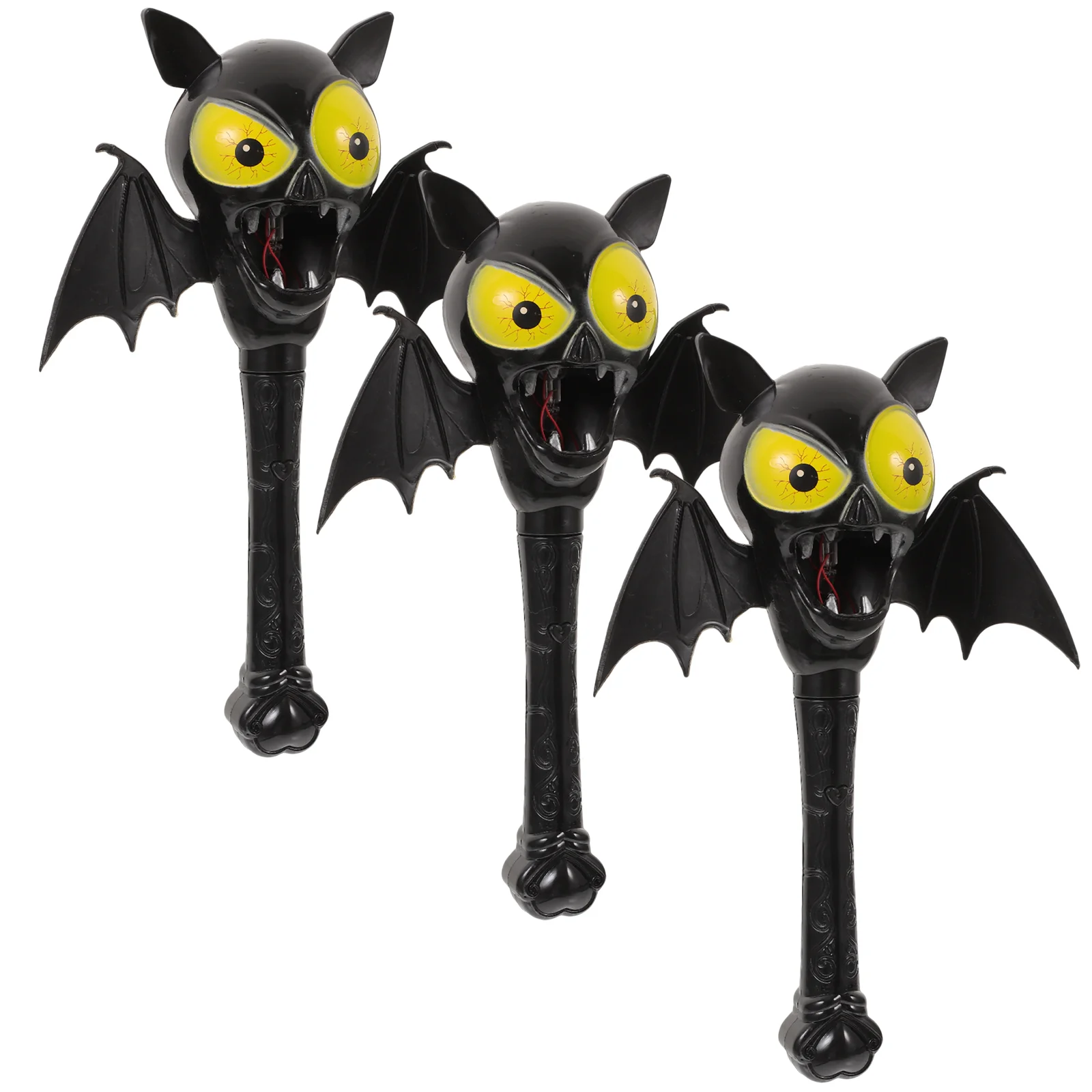 3 stuks Halloween Gloeiend Kinderspeelgoed Pompoen Spook Hoofd Heks Eng Grappige Scène Decoratie Benodigdheden 3 stuks Plastic