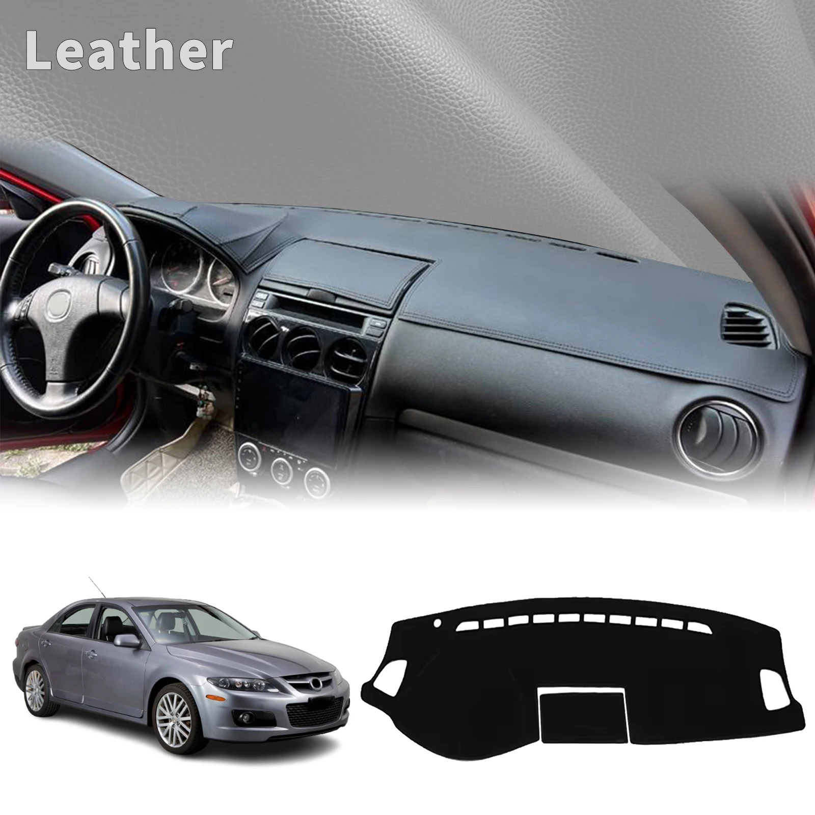 يصلح لمازدا 6 2002 2003 200-2008 Atenza Mazda6 Dashmat غطاء لوحة القيادة وسادة DashMat ظلة واقية السجاد اكسسوارات السيارات #1