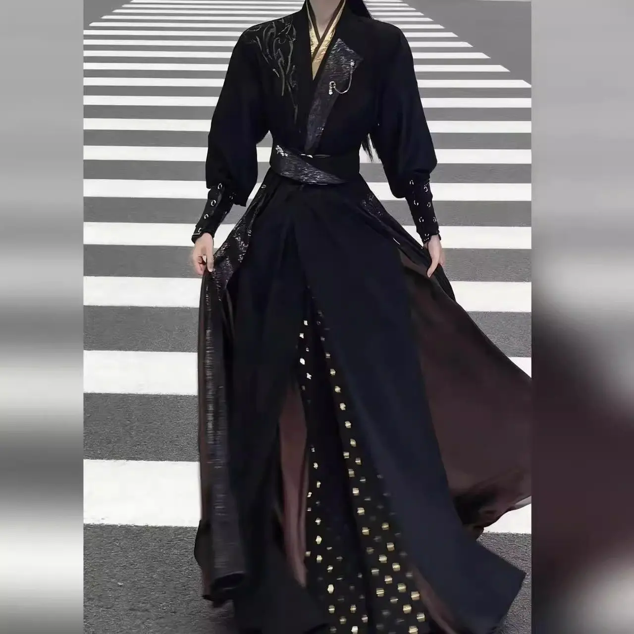 tgcf-mdzs-2ha-qjj-moran-cosplay-ensemble-hanfu-ancien-unisexe-col-croise-element-han-chinois-hanfu-noir-kinight-hanfu-noir