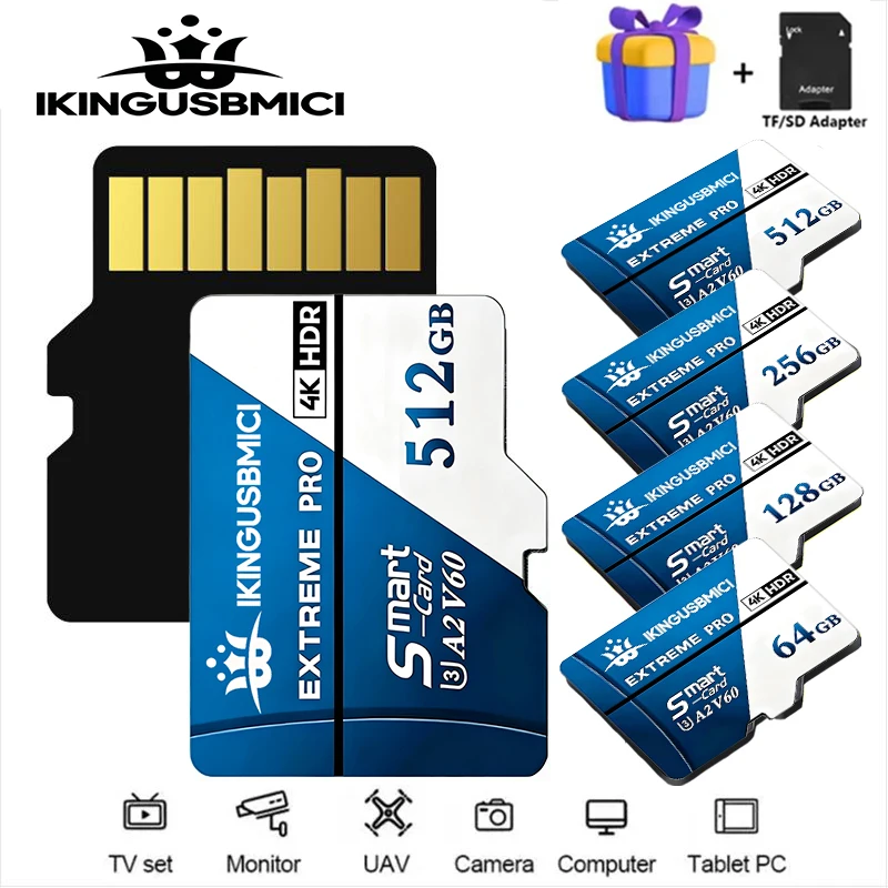 Efficient Micro TF Card TF Cards Memory Card SD Cards 32GB 64GB 128GB 512GB High Endurance 4K C10 for PC Driving Recorder