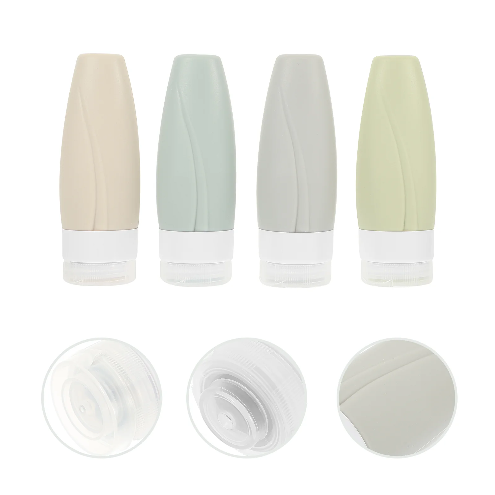 

4 Pcs Bottled Travel Containers Toiletries Bottles Lotion Soap Silicone for Small Liquids Size