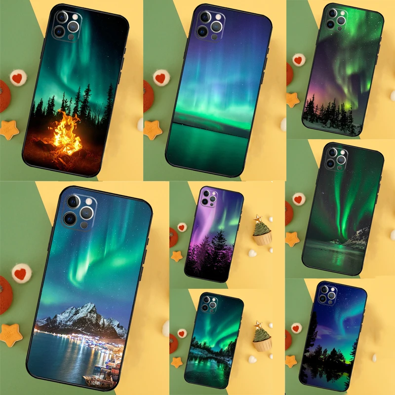 Northern Lights Case For iPhone 13 12 Mini 11 14 16 15 Pro Max 7 8 Plus X XR XS Max Back Cover