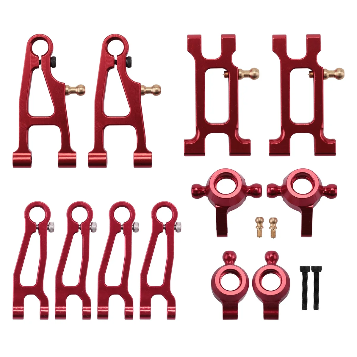 BAAA-12Pcs مجموعة قطع غيار معدنية ترقية محور الناقل سوينغ الذراع ل SG 1603 SG 1604 SG1603 SG1604 UDIRC 1601 1602 1/16 RC سيارة، أحمر