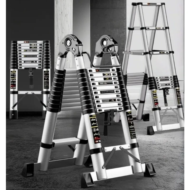 New 30cm short step aluminum alloy telescopic ladder, multifunctional telescopic ladder, maintenance ladder, zigzag ladder