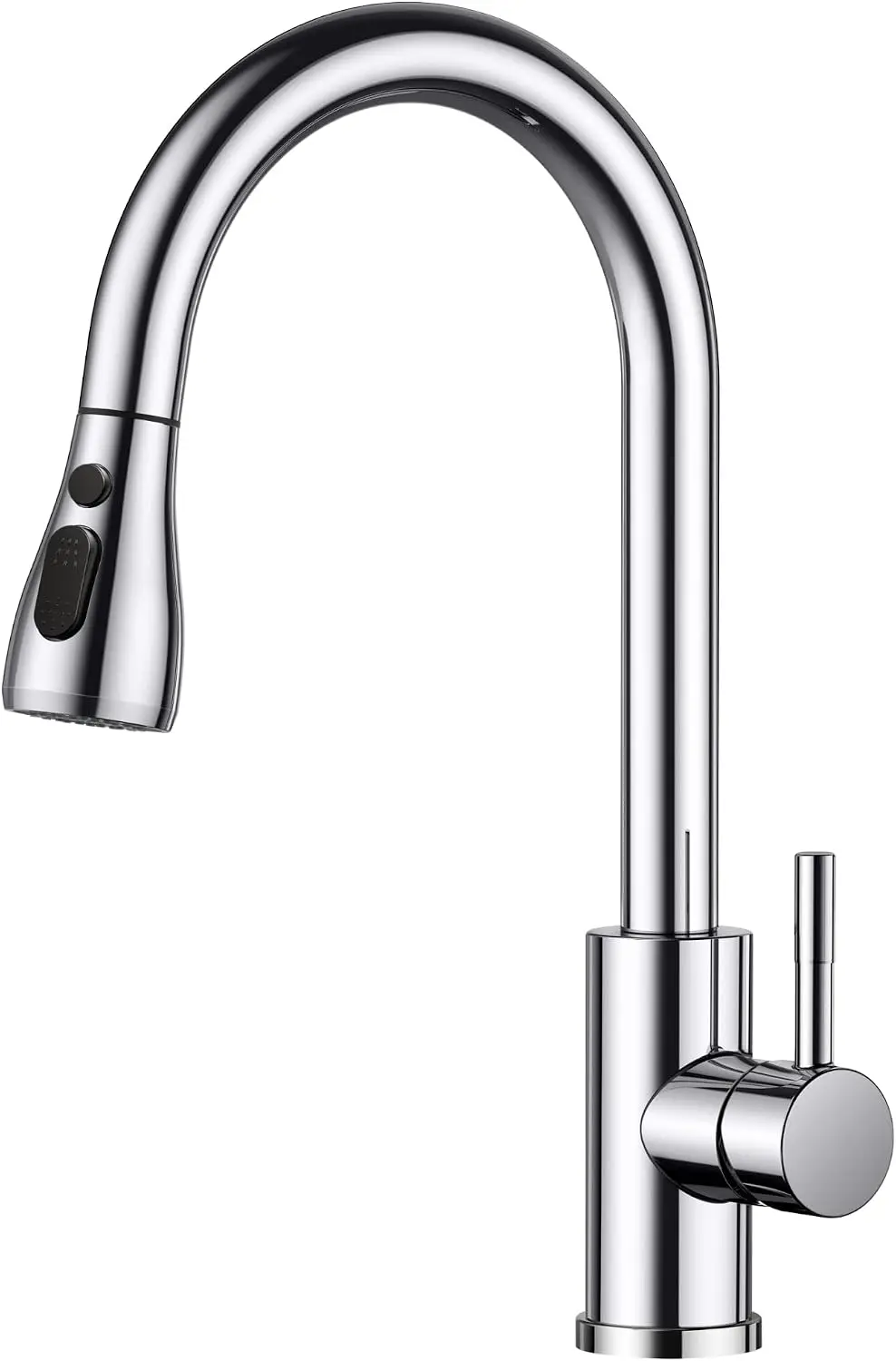 Kitchen Tap, Kitchen Mixer Taps with Pull Out Sprayer, Swivel Single Handle High Arc Pull Down Stainless Steel Sink Faucet