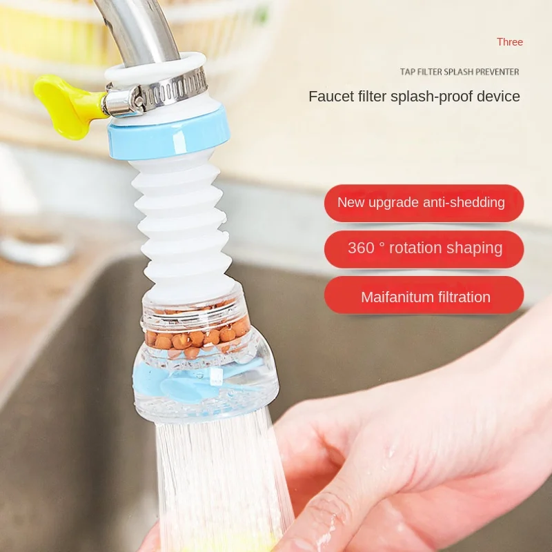 Adjustable Pressurized Kitchen Faucet Splash Arrester, Water-saving Filter Sprinkler, Shower Sink Faucet