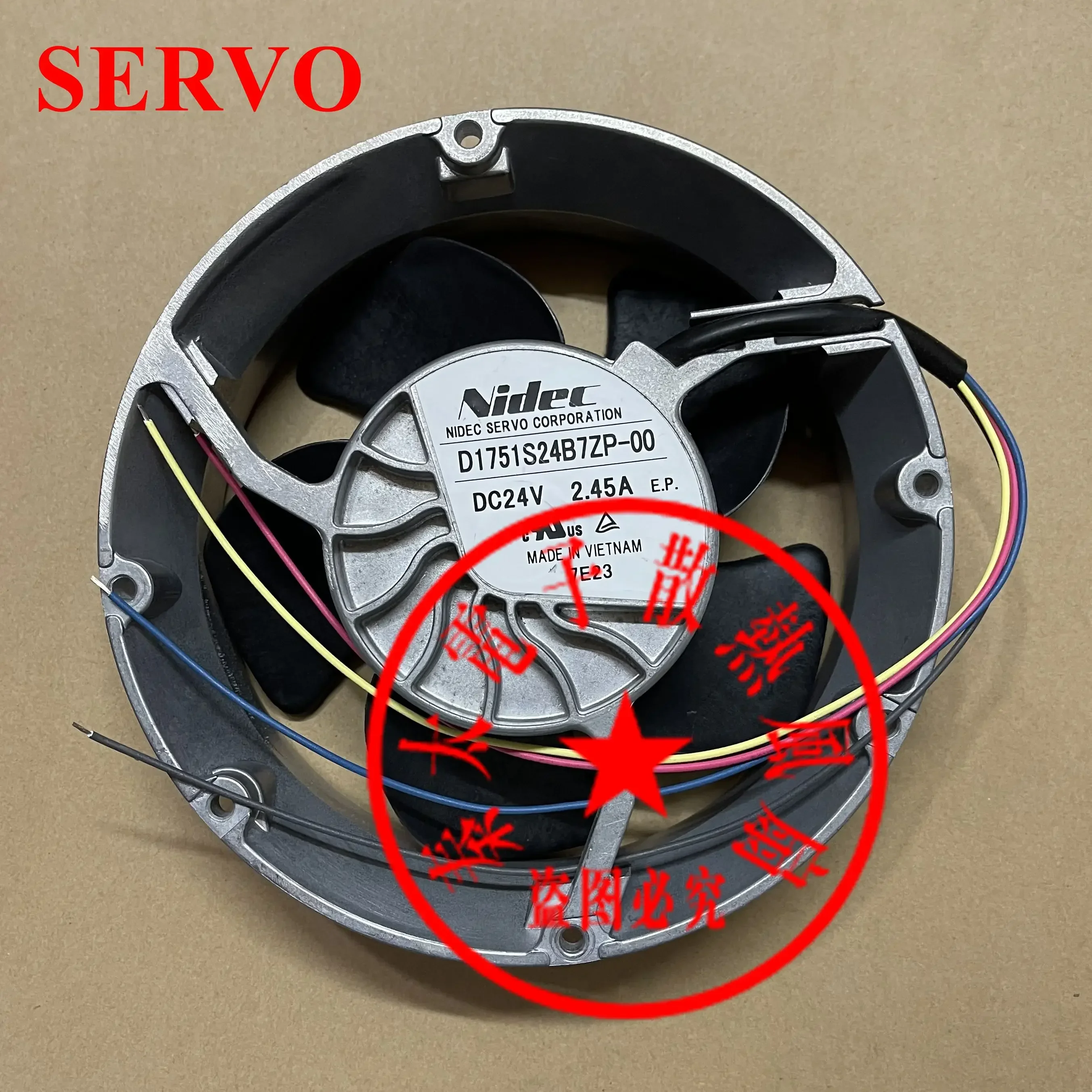 SERVO D1751S24B7ZP-00 DC 24V 2.45A 172x172x51mm 4-Wire Server Cooling Fan