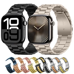 Stainless Steel Strap For Apple Watch 46mm Ultra 49mm Metal Wristband Bracelet For iWatch 11 10 9 8 5 SE 42mm Business Watchband