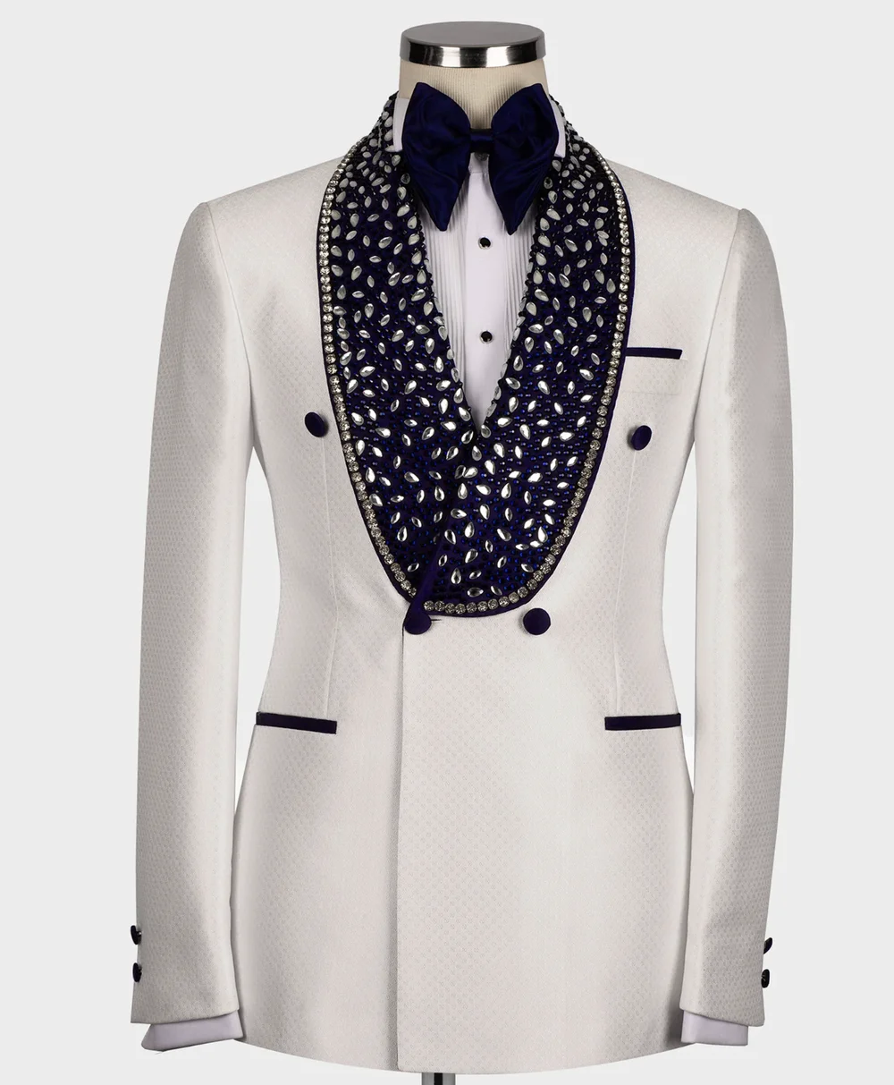 Mens Stone Embroidered Tuxedo Exclusive Design Wedding Suit, Men's Suit, Party , Prom Men Tuxedo,