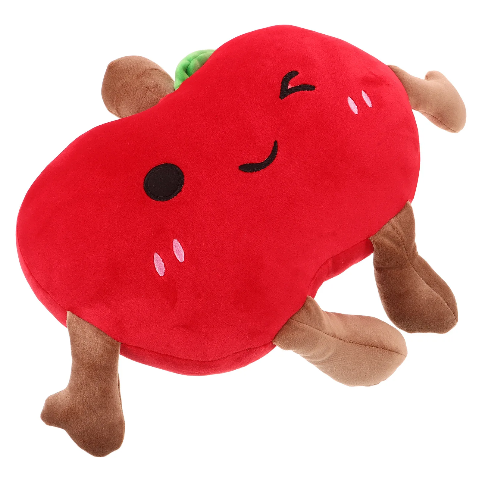 

35Cm Red Pillow Soft Comfortable Fruit Shaped Cushion for Couch Bedroom Decor Snuggle Back Support Novelty Decorative