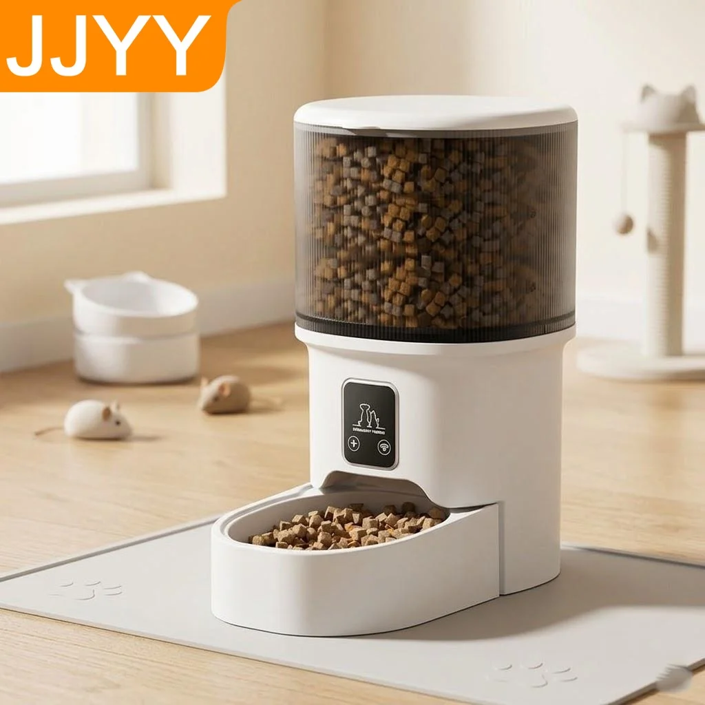 

Smart WiFi Automatic Pet Feeder with App Remote Control Timer for Cats and Dogs Large Capacity Stainless Steel Food Dispenser