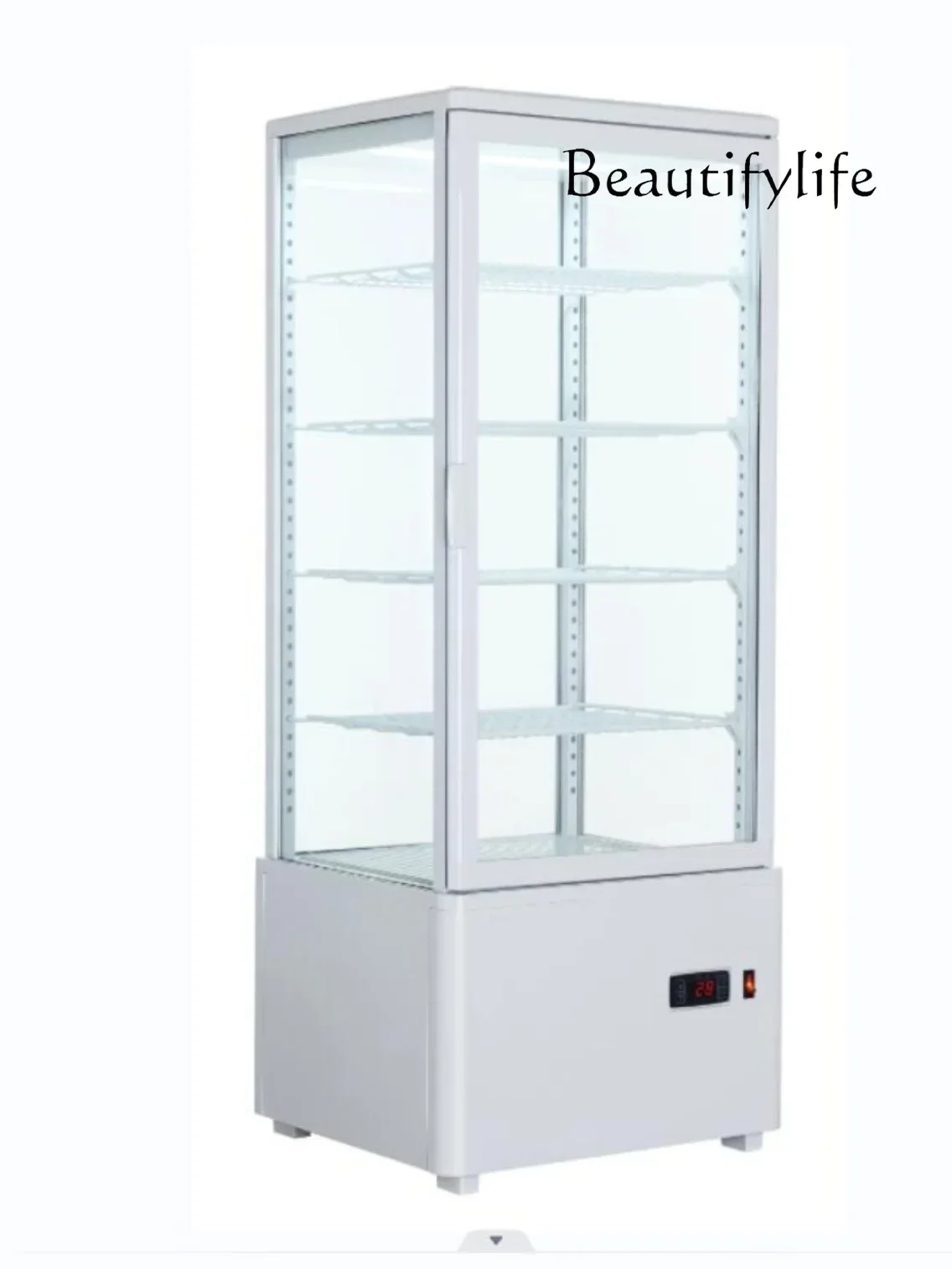 

Commercial refrigerated cake fresh-keeping display cabinet vertical air-cooled transparent refrigerator