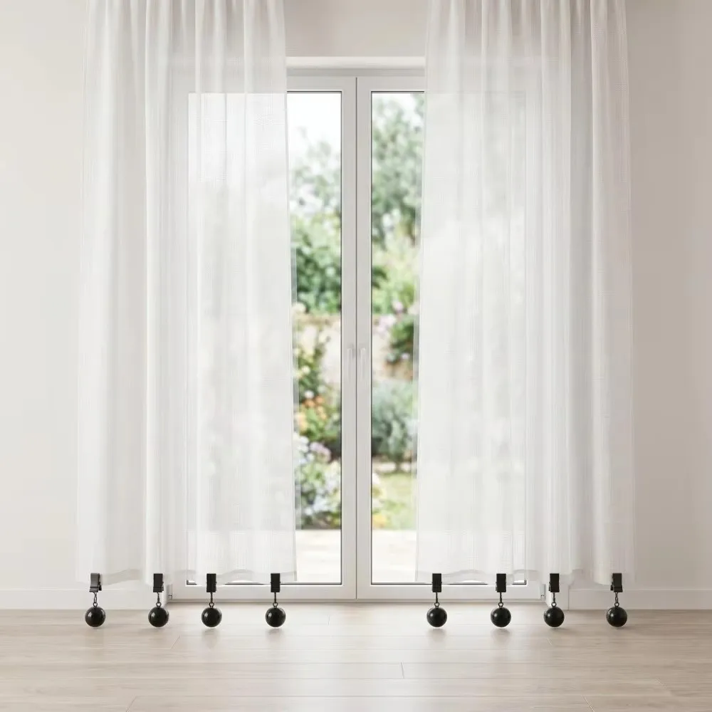 4pcs Solid Metal Ball Tablecloth Weights Clips Windproof Heavy Duty Curtain Drape Holder Table Cover Pendant Clips