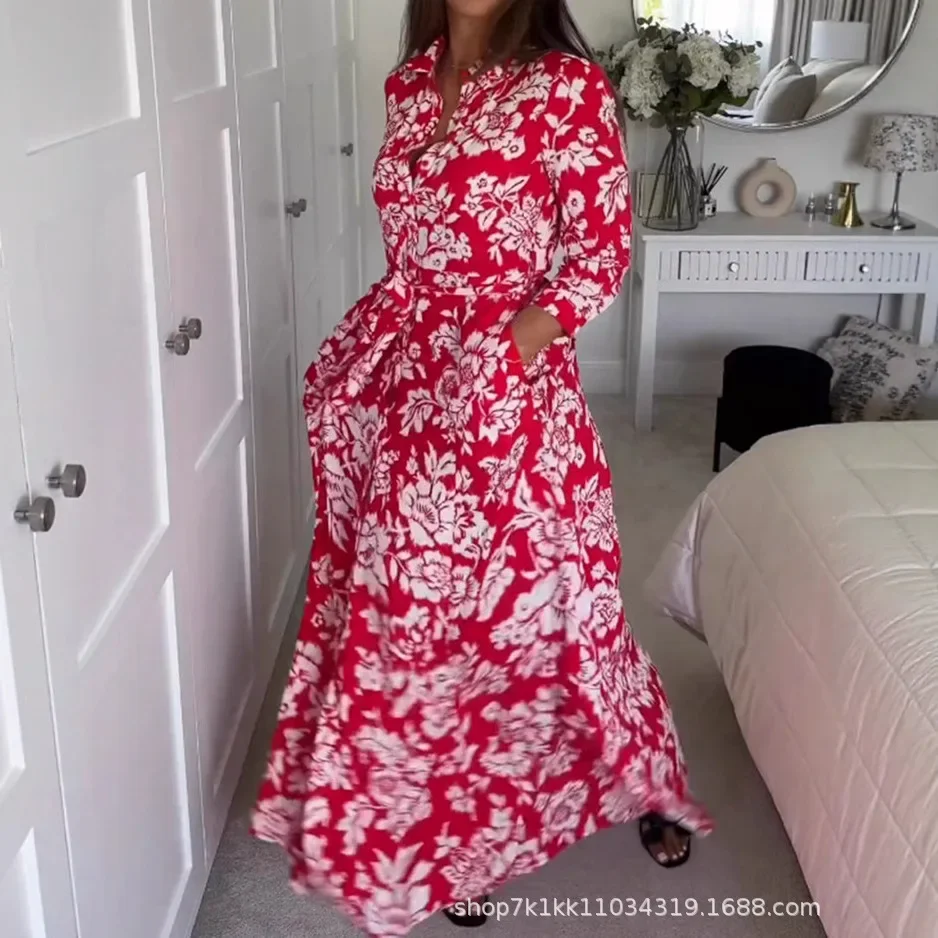 

Spring And Summer Versatile Color Fashionable Sexy Women's Long-sleeved Slim Wide-leg Jumpsuit