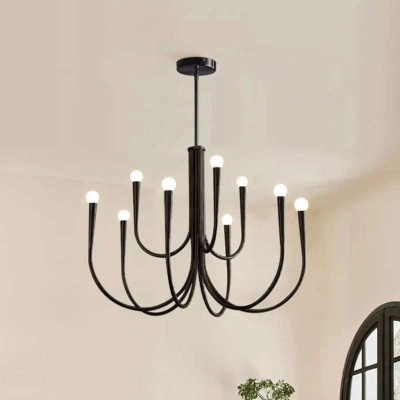 ثريا بسيطة، حديد، مستوحاة من وابي سابي، متعددة الاستخدامات لغرفة المعيشة وغرفة النوم والمطبخ والمساحات الداخلية