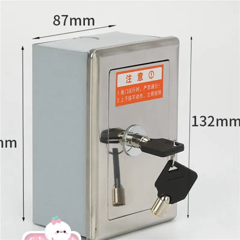 【FEEL THE DIFFERENCE 】4X Garage Door Opener, Electric Door Roll Switch Lock Box, Surface Mounted Concealed Button Switch B