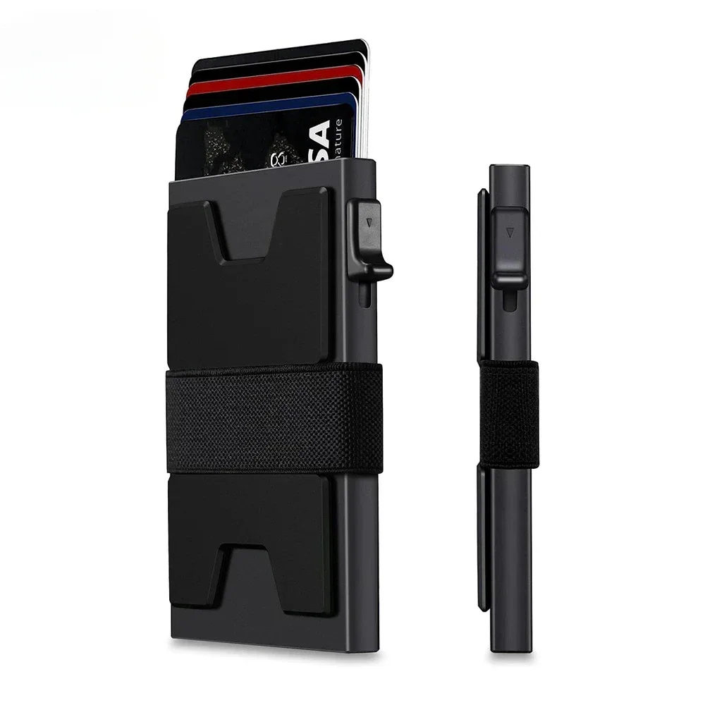 RFID Blocking Wallets Credit Card Holder ID Holders Luxury Money Clips Slim Thinbusiness Cardholder Automatic Pop Up Purses