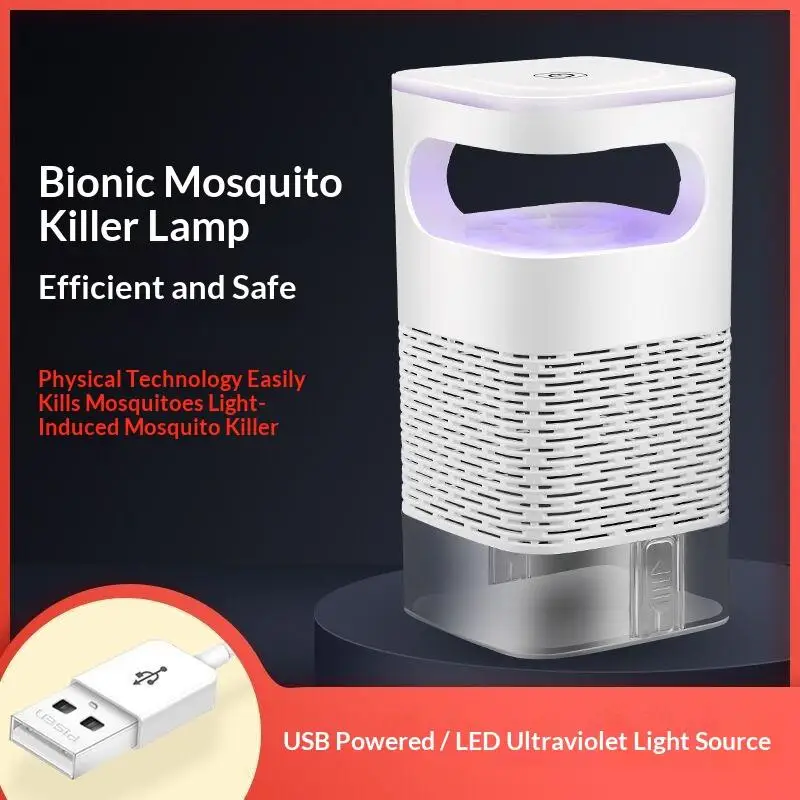 

Bionic Mosquito Killer Lamp Physical Mosquito Trap Photocatalytic Attraction Technology For Home Office Industrial Pest Control