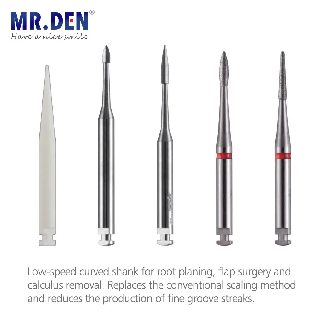 

MR DEN Dental Tungsten Carbide Burs Periodontal Turning Pin Set Crown Extension Bone Grinding Kit