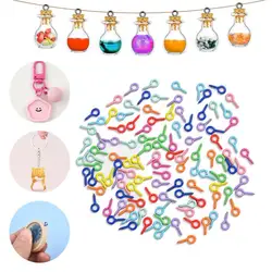 500Pcs Small Screw Eye Pins 4*8mm/5*10mm Colorful Eye Pin Hooks Metal Screw Eye Pins for Mini Metal Peg for Jewelry Making