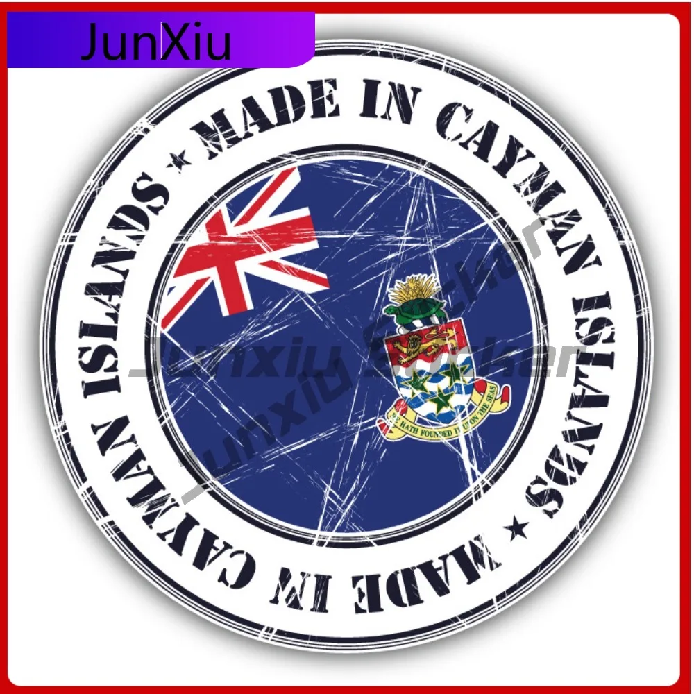 

Made In Cayman Islands Grunge Flag Stamp Car Decal Bumper Stickers Anime Style Bumper Use For Car Wind Vehicle Exterior Decor