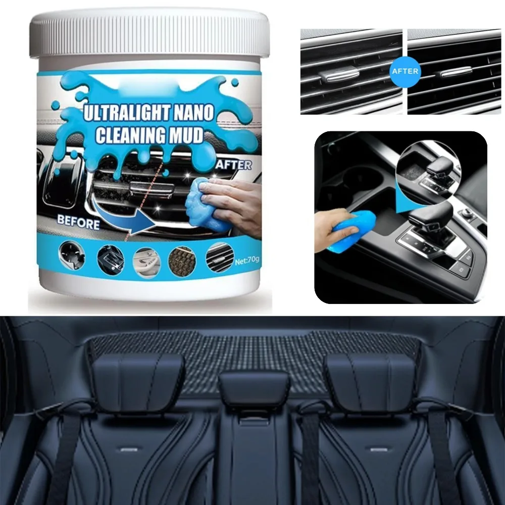 70g Car Cleaning Gel Multiuse Air Vent Magic Dust Cleaner Gel Car Interior Cleaning Dust Mud Dirt Remover Gel  Car Cleaning Tool