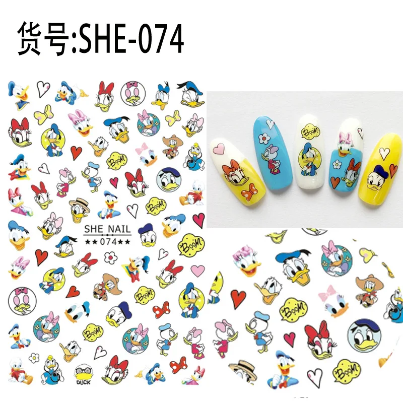 1Pcs 3D Disney Cartoon Mary Cat Nail Sticker Press On Nails Nail Supplies Mickey Mickey Stickers The Lion King Sliders For Nails