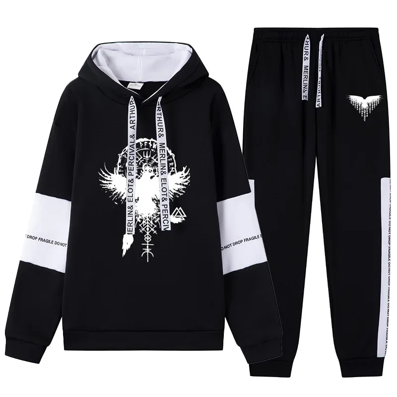 

Outdoor Quality New Hot Sales Autumn Winter Casual Men's Tracksuit Hooded Daily Sports Single Sweatshirts And Sweatpants Comfort