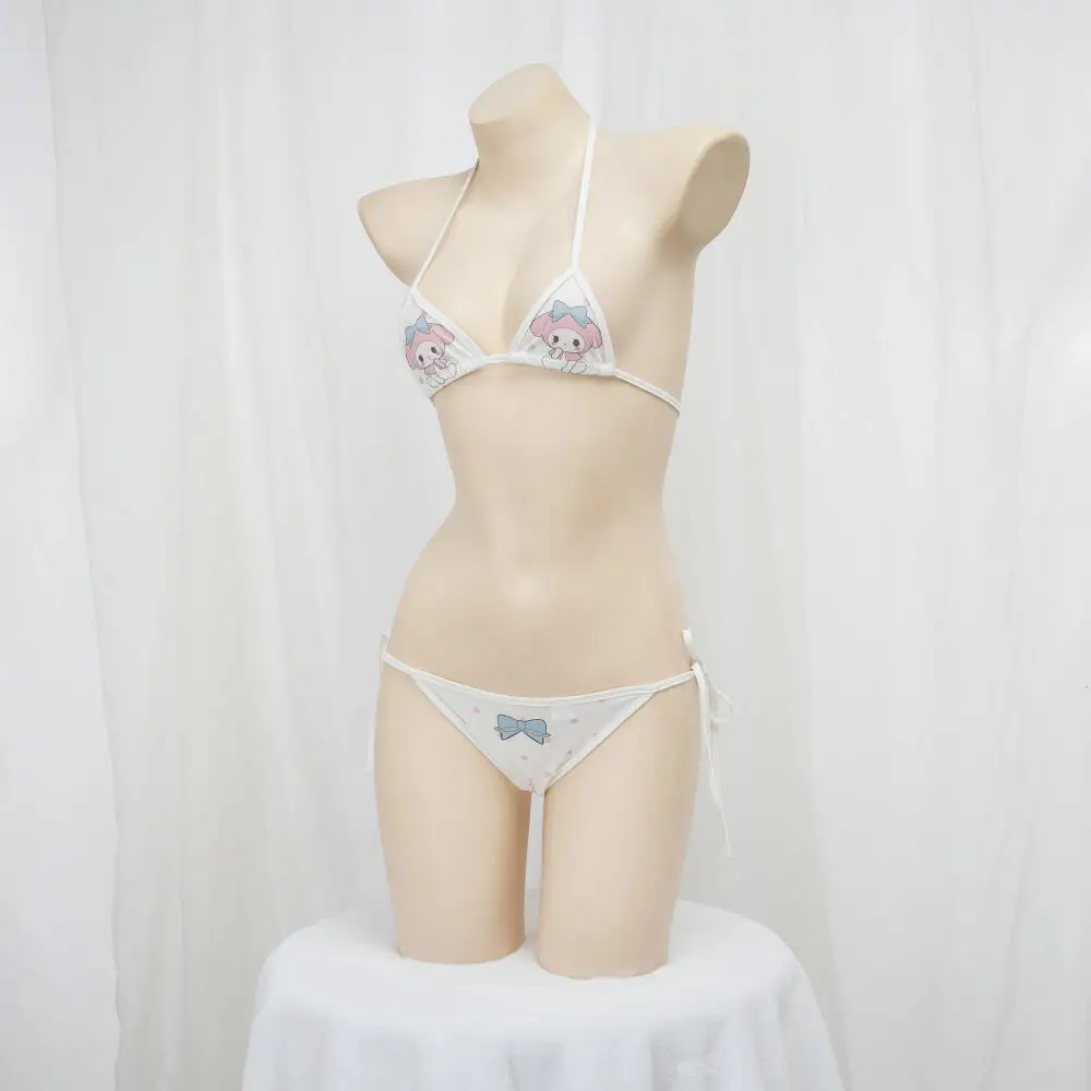 2点セット Y2K マイメロディ 水着 レディース サンリオ アニメ カワイイ クロミ ビキニ セクシー ホットガール セクシー下着 ブラ ショーツ 女の子 ビーチ