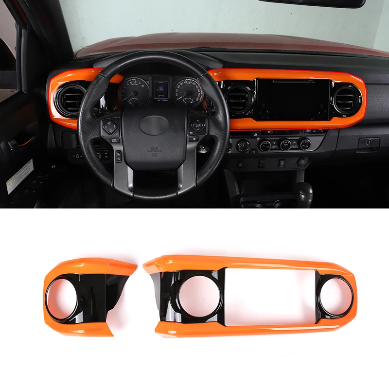 For 2016-2020 Toyota Tacoma ABS car instrument air outlet frame cover sticker car interior decoration accessories 7 styles