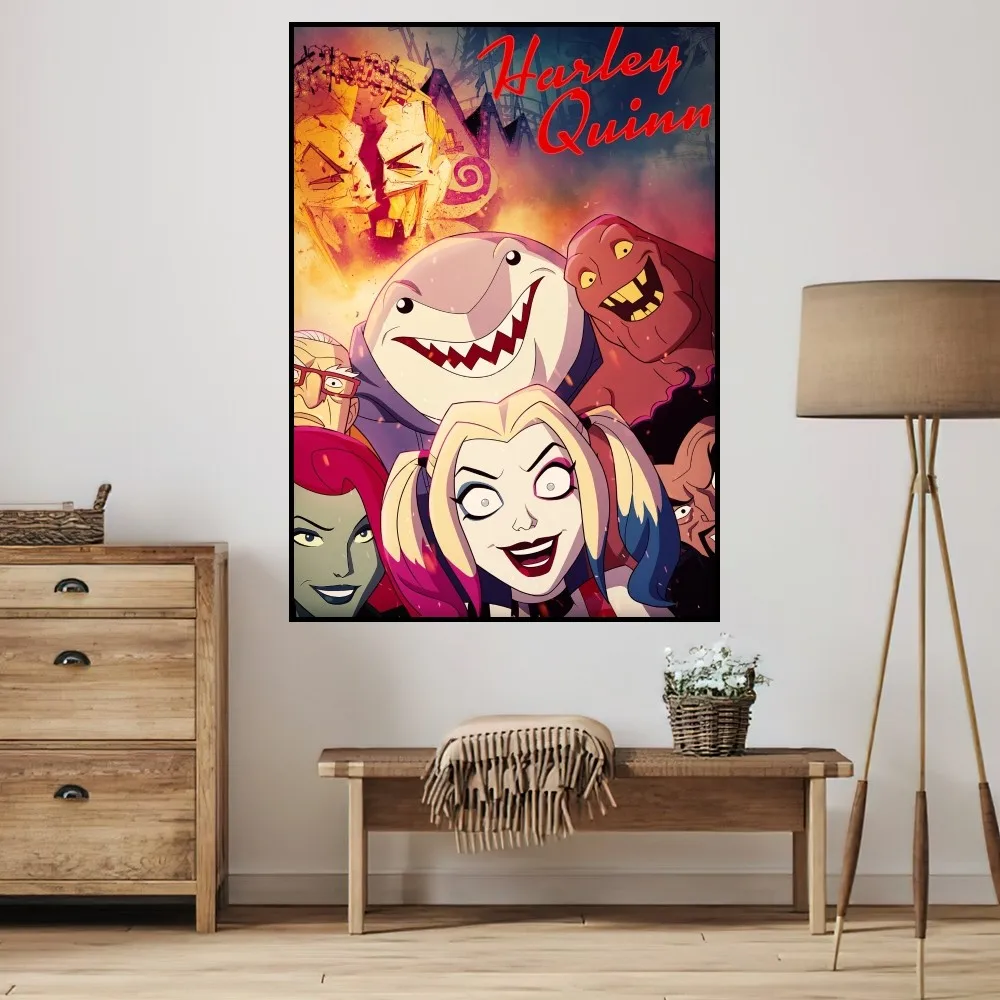 BEAST KINGDOM DC H-Harley Q-Quinn P Poster Home Prints Wall Decoration Living Room Painting Bedroom Office