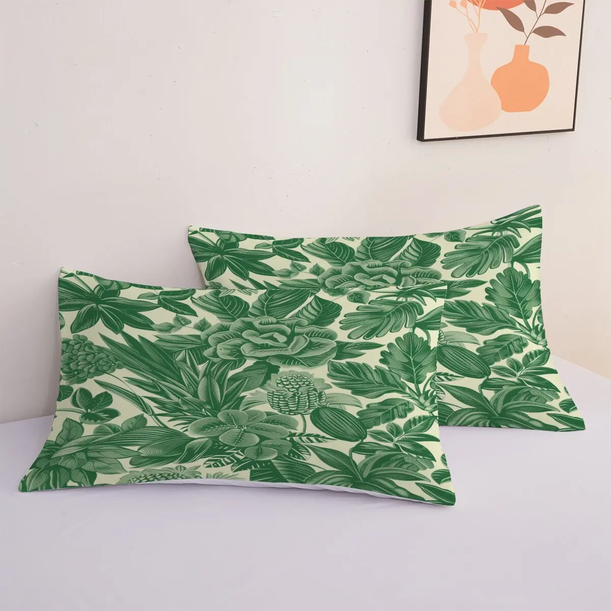 Juego de edredón de piña con flores de gran tamaño, juego de cama decorativo para habitación