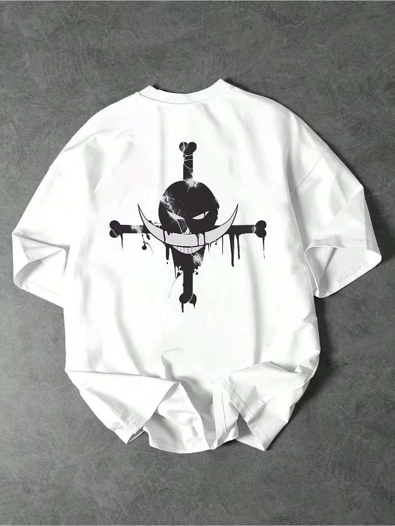 

2025 ONE PIECE Japanese Anime Son Goku Men's Printed T-shirt Summer Casual Short-sleeved Casual Clothing Boy Printed T-shirt