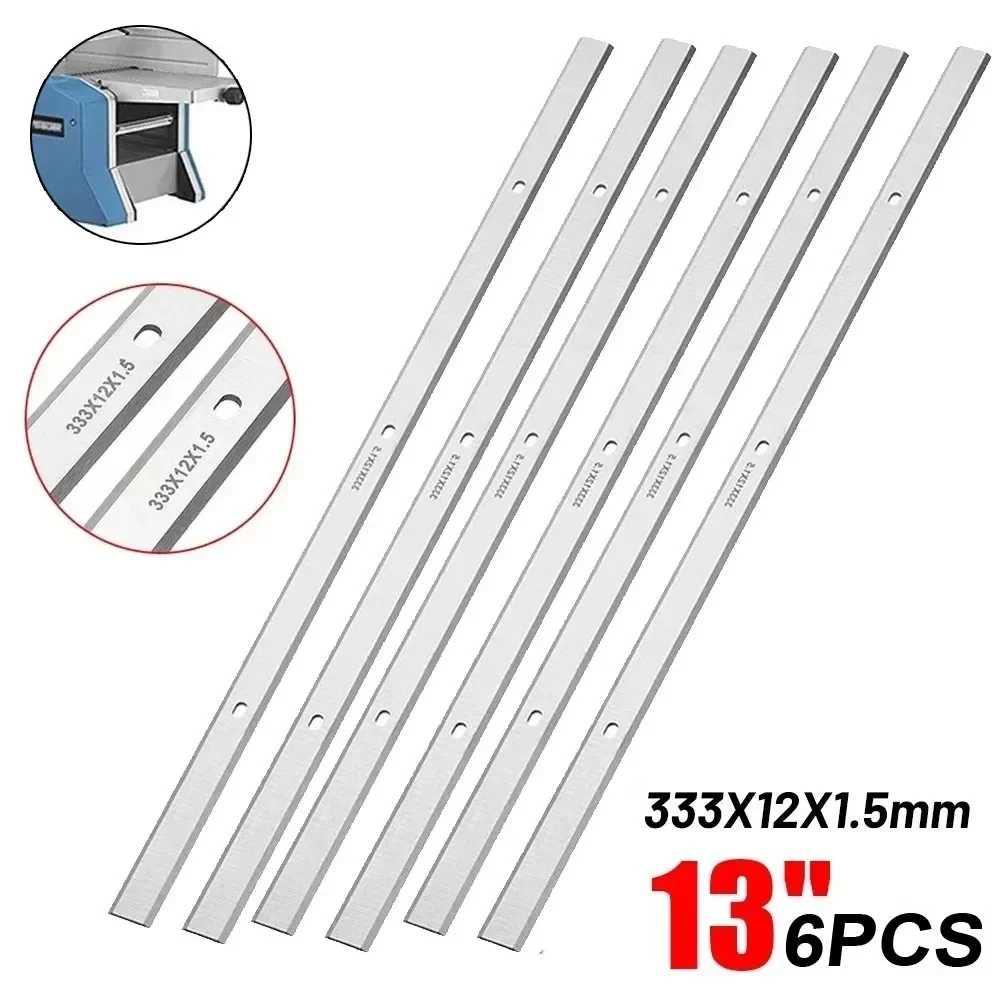 

6Pcs 13 -1 2 HSS Portable Planing Blades For DH330 DH316 Double Edge Set For Woodworking Machine Parts