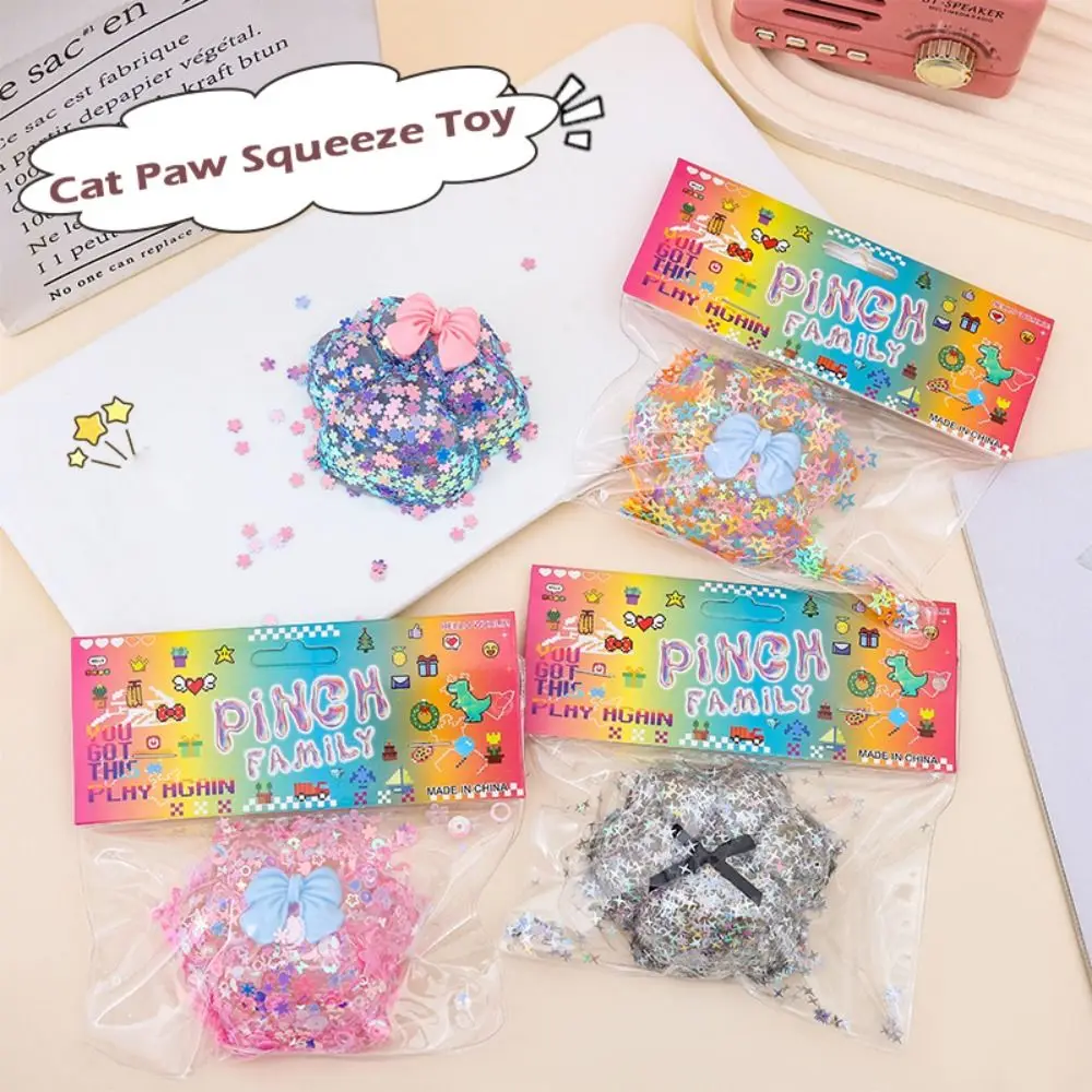 Nette Mini Katze Pfote Squeeze Spielzeug Langsam Rebound TPR Stress Relief Spielzeug Weiche Bunte Dekompression Spielzeug Kinder Geschenk