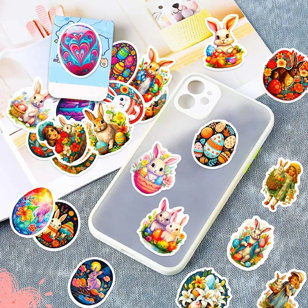 10/50pcs niedlichen Ostern Kaninchen Tier abwechslung reiche Aufkleber Pack für Kinder Reisegepäck Scrap booking Skateboard Dekoration Graffiti Aufkleber