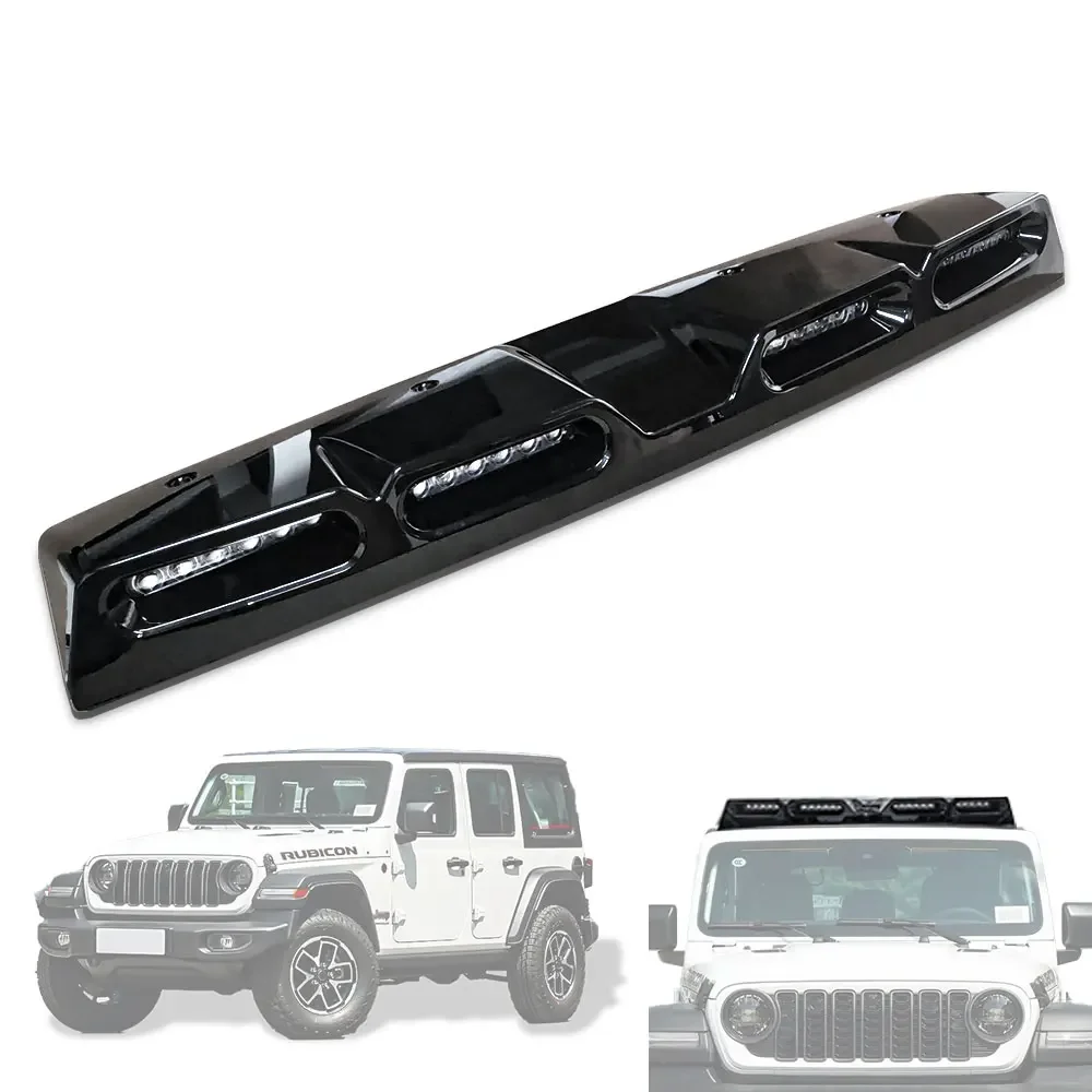 

Auto Spare Car Parts Front Roof Spoiler Led Roof Light Top LED Bar Light Roof Lights for Jeep wrangler JL 2018+