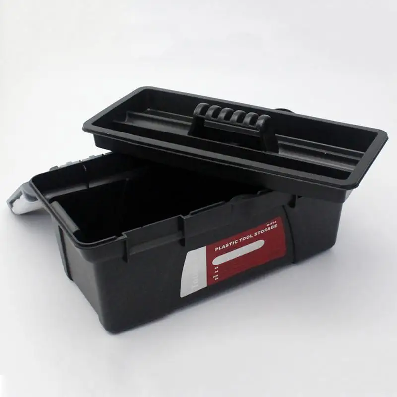 

Ящик для инструментов, двухслойный ящик для хранения инструментов с ручкой, многофункциональный портативный органайзер для инструментов, 1 шт.