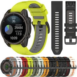 26mm 22mm 20mm Slicone Strap For Garmin Fenix 8 51mm 47mm Quick Fit Official Bracelet Wristband Fenix 7X 6X 5X Pro Enduro3 Band