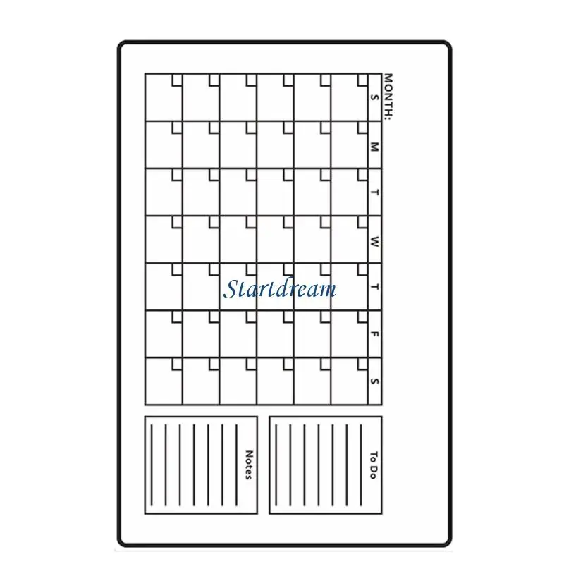 Fridge Calendar Weekly Monthly Planner With Marker For Kitchen Refrigerator Office Organization Daily Planning K92C